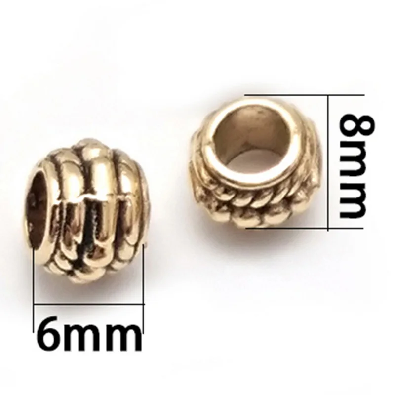 30pcs/lot 6*8mm Three Layer  Oblate Beads Zinc Alloy Metal Spacer Beads for DIY Bracelet Necklace Jewelry Findings Making