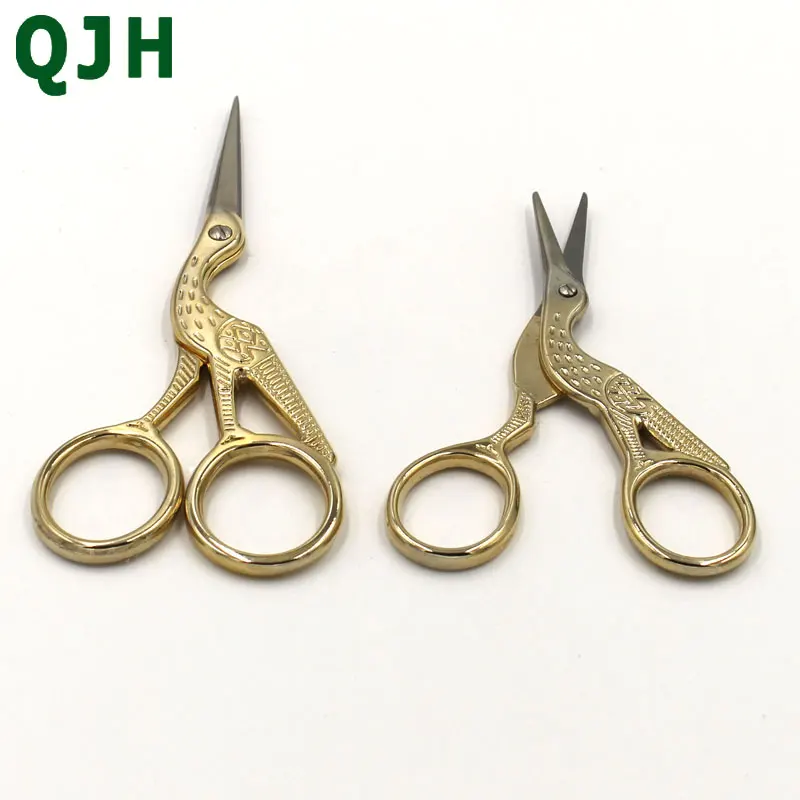 1pcs Cross stitch Sewing Scissors Heron Egret Scissors Steel Vintage Tailor Scissors For Fabric Craft Household