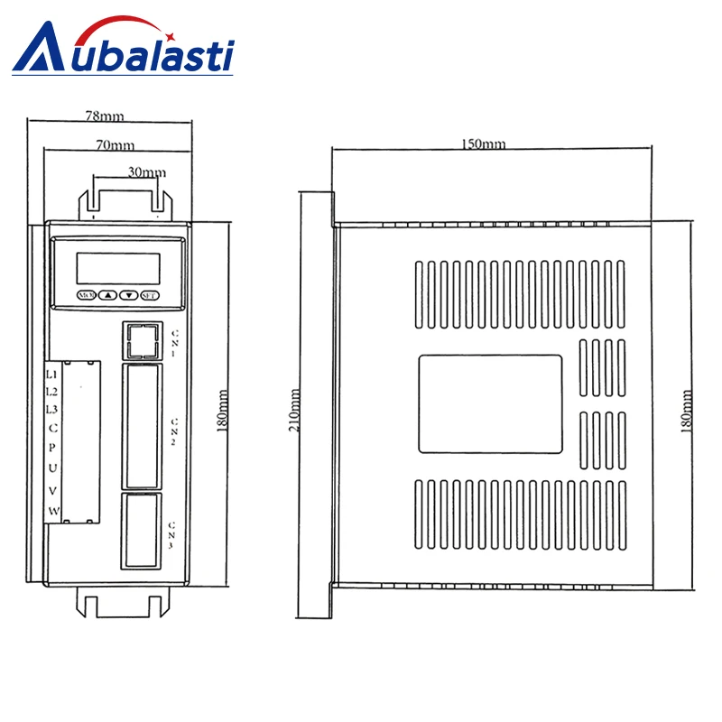 Imagem -04 - Aubalasti 750w ac Servo Motor Kits 80st-m02430 2.39n. m 220v 3000rpm Ímã Permanente Match Driver Aasd15a para Cnc Gravura