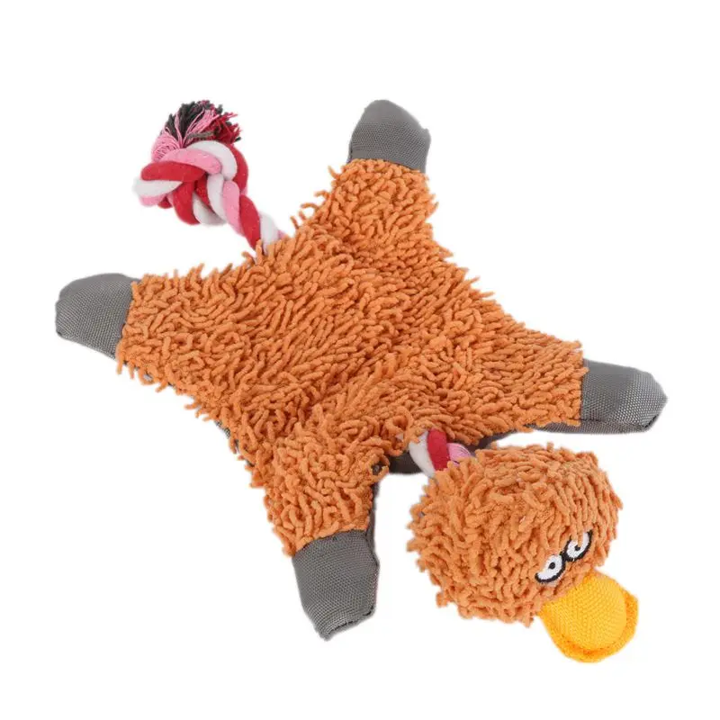 Lovely Pet Supply Cute Papa Duck Plush Dog Toy With Rope Clean Teeth Bite Resistant Dog Toys Christmas Gifts