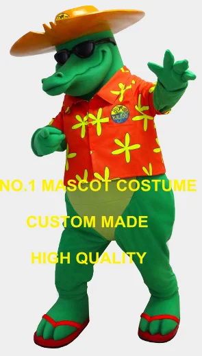 

COOL Anime Costumes Bad Alligator Crocodile Mascot Costume for School College Advertising Theme Mascotte Fancy Dress Kits 1940