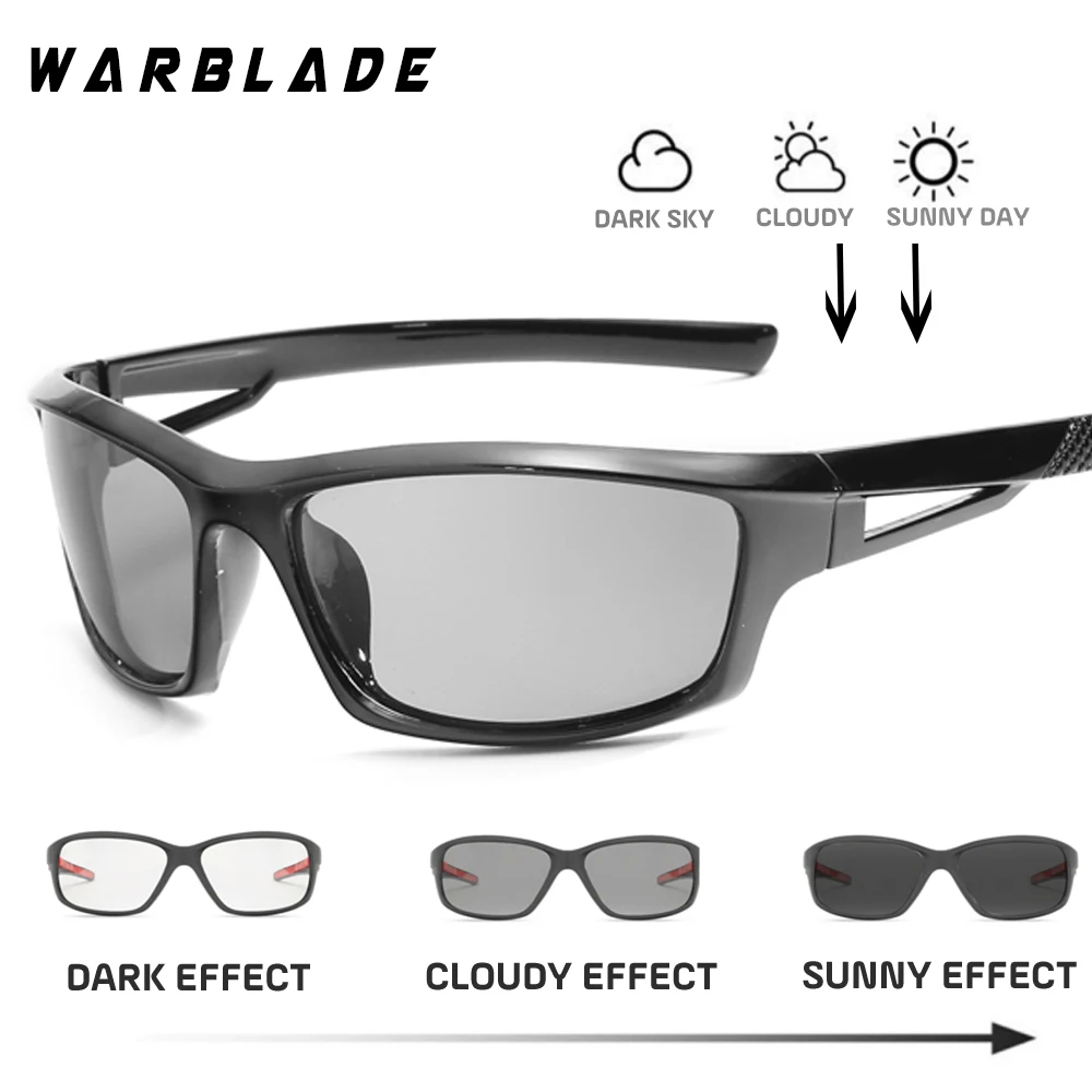 

Driving Photochromic Sunglasses Men Polarized Chameleon Discoloration Sun glasses for men oculos de sol masculino WarBLade