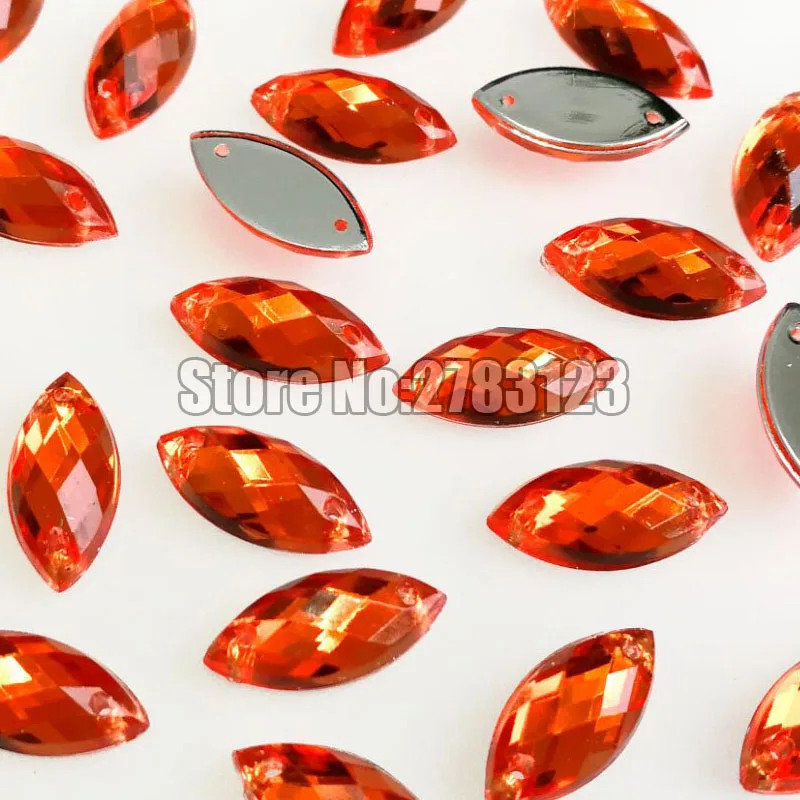 5x10mm/7x15mm/9x20mm Horse eye shape High quality Acryl sew on rhinestones with two holes,diy/clothing accessories