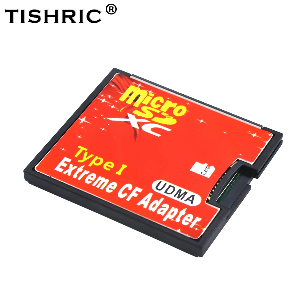 TISHRIC New Micro SD TF To Adapter CF Card  For MicroSD/HC To Compact Flash Type I Memory Card Reader Converter For Camera