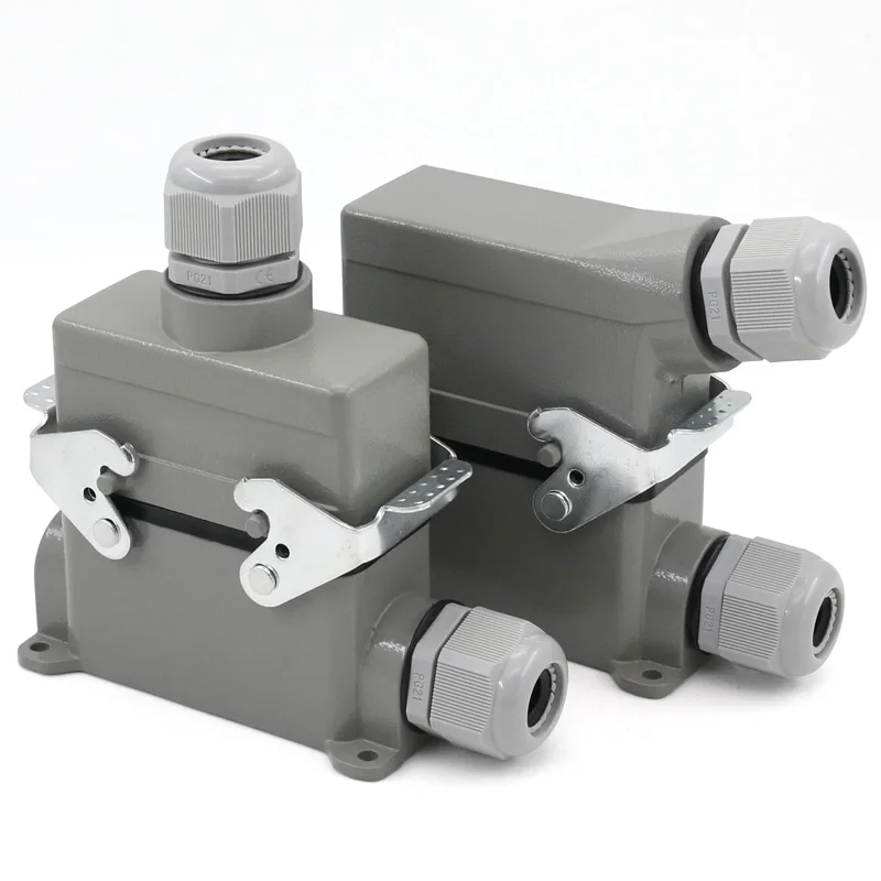 Heavy Duty Connector HDC-HE-016 High Base 16 Core Pins  waterproof Sand Proof Aviation Industry Plug Socket 500V 16A