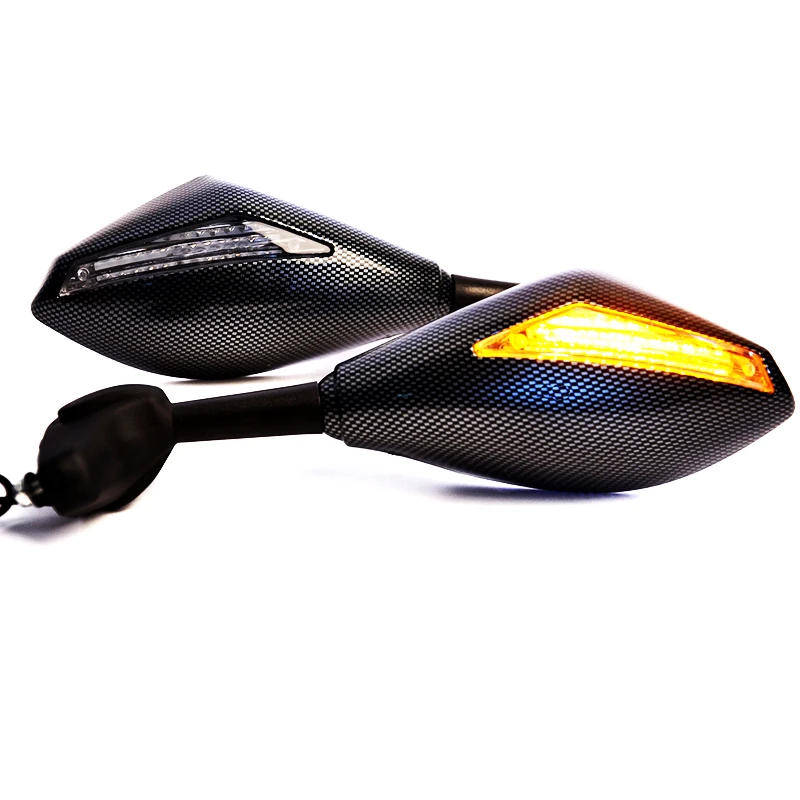 3 Blue Point LED Motorcycle Side Mirror Dual LED Turn Signals For Honda VFR 800 Interceptor ABS CBR600 F1/F2/F3/F4/F4I