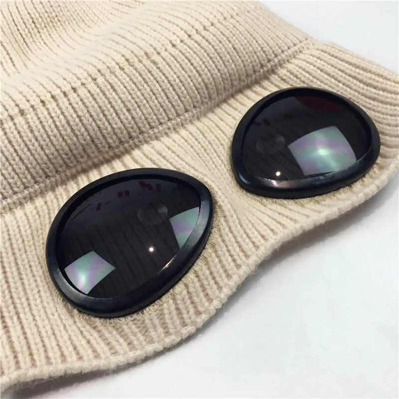 New Novelty Dual Use Hats Female Glasses Winter Beanie Women\'s Hat For Men Unisex Autumn Winter Knitted Beanies Bonnet Ski Cap