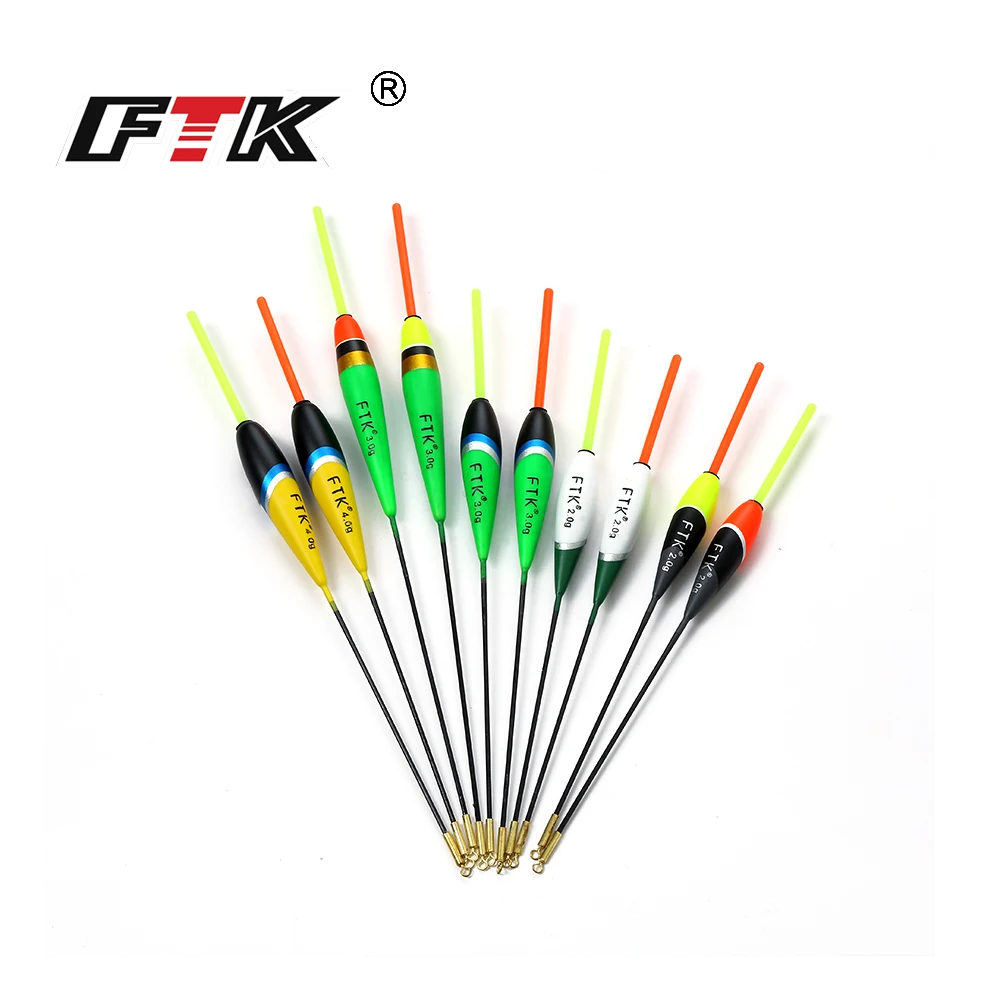 FTK 5pcs 2g 3g 4g Barguzinsky Fir Float Length 17.5cm-22.5cm Fishing Float Vertical Buoy Float Fishing Tackle For Carp Fishing