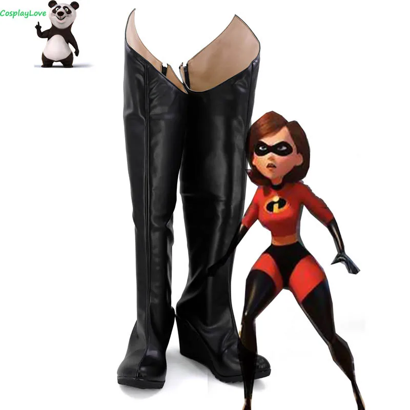 Custom Made The Incredibles 2 Jack Parr Helen Parr Violet Parr Dash Parr Black Cosplay Shoes Long Boots CosplayLove