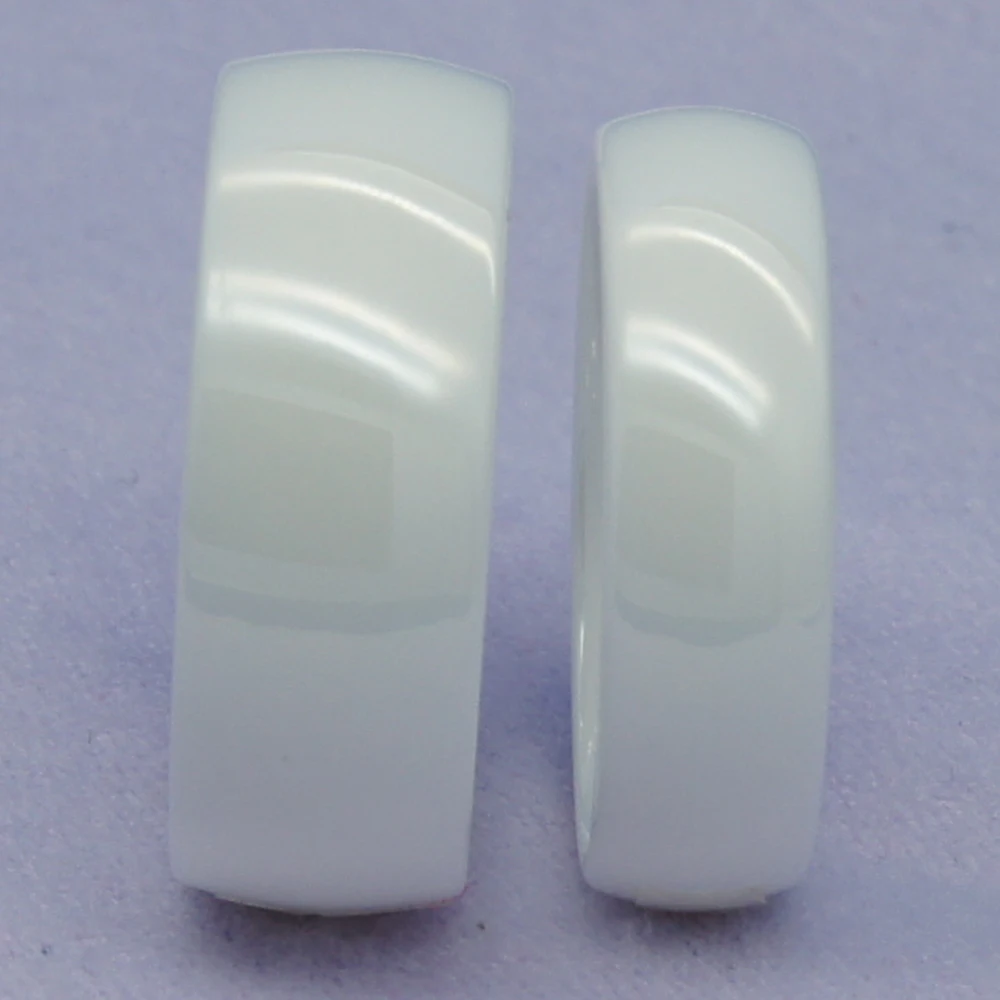 6mm classic white hi-tech scratch proof ceramic ring