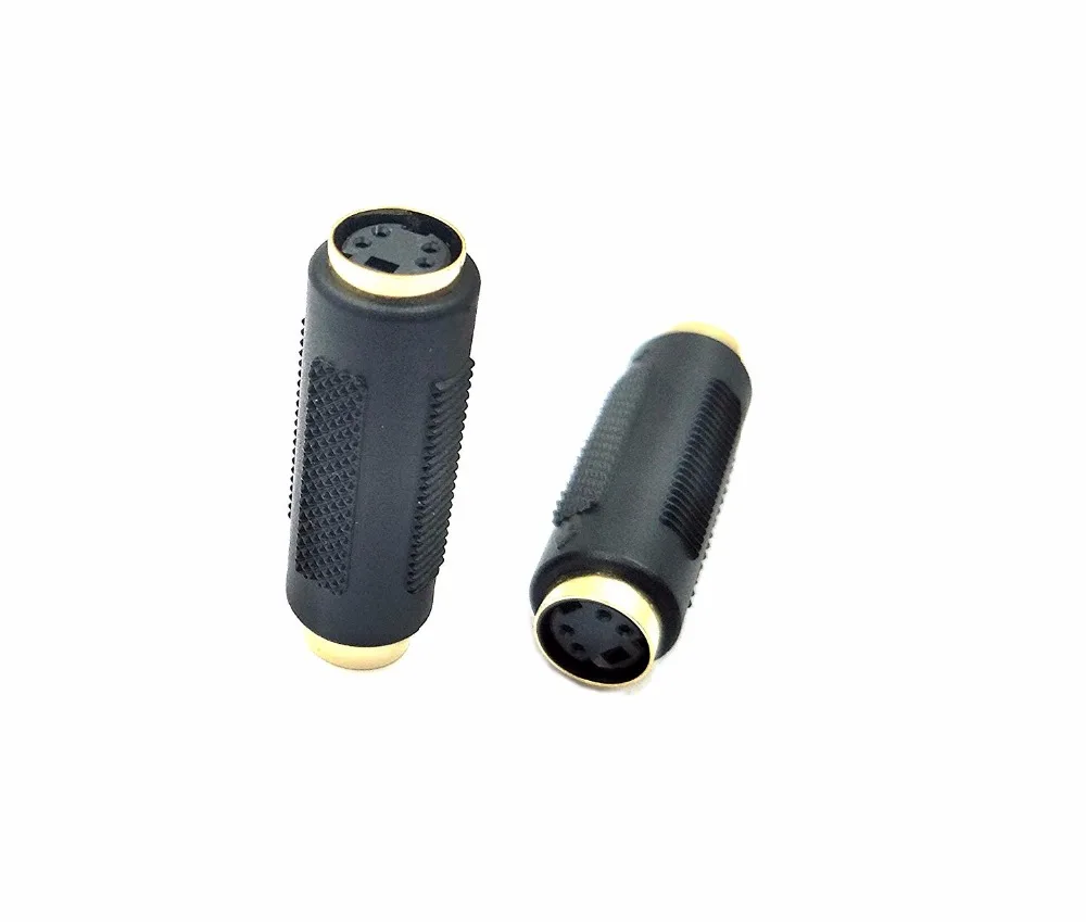 (2Pack) S-Video Adapter Female to Female Coupler/Gender Changer, Mini Din 4 PIN Female to Female S-Video Coupler Extender Adapte