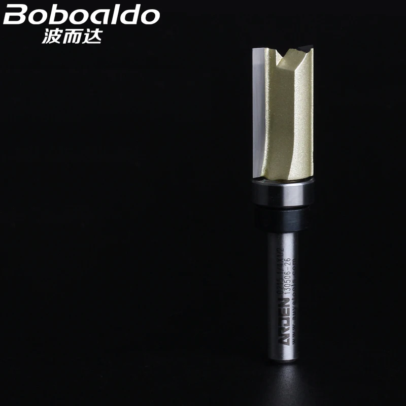 1PCS 1/4 Shank 1/4*1/2 Bearing Flush Trim Router Bit Flush Trim Bits Arden Router Bit Straight Bit Tungsten Milling Cutter