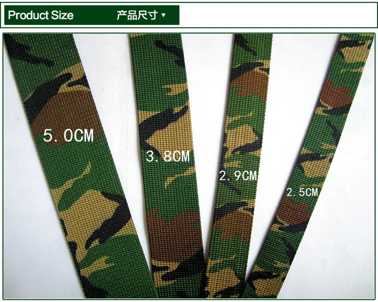 

1PCS/LOT YT696B Wide 25-50 mm Length 1 meter Camouflage printed ribbon Bundle Ribbon Backpack Belt Polyester ribbon