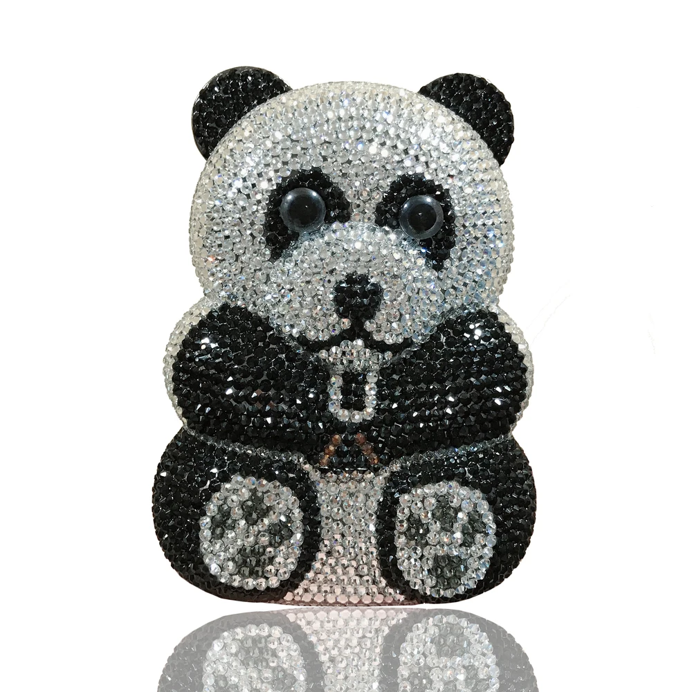 

Women's Bags Panda Style Evening Bag Crystals Animal Black / Rhinestone Crystal Evening Bags / Rhinestone Crystal Evening Bags