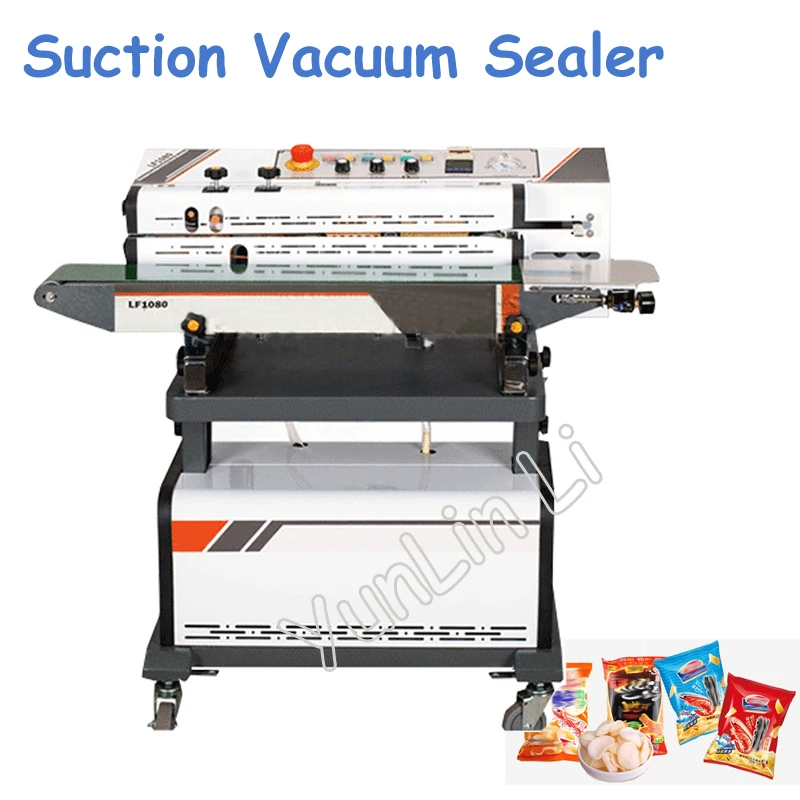 

Continuous Suction Vacuum Sealing Machine Multifunction Seal Food Machine LF1080A