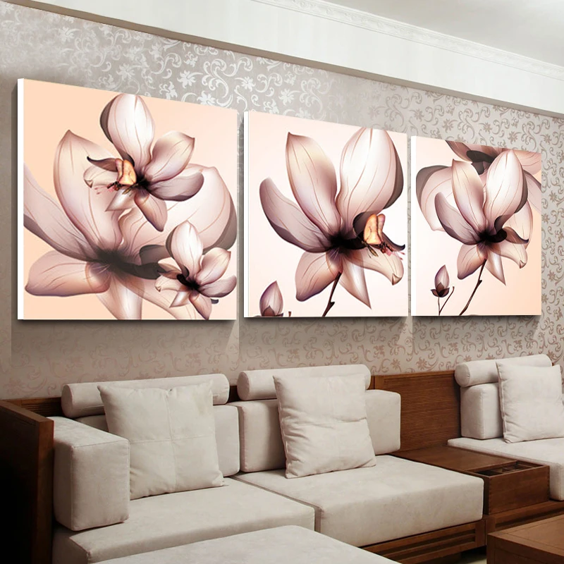 Magnolia modern minimalist Diamond painting the living room Full Drill triptych Cross Stitch New 5D Diy Diamond Embroidery Gift