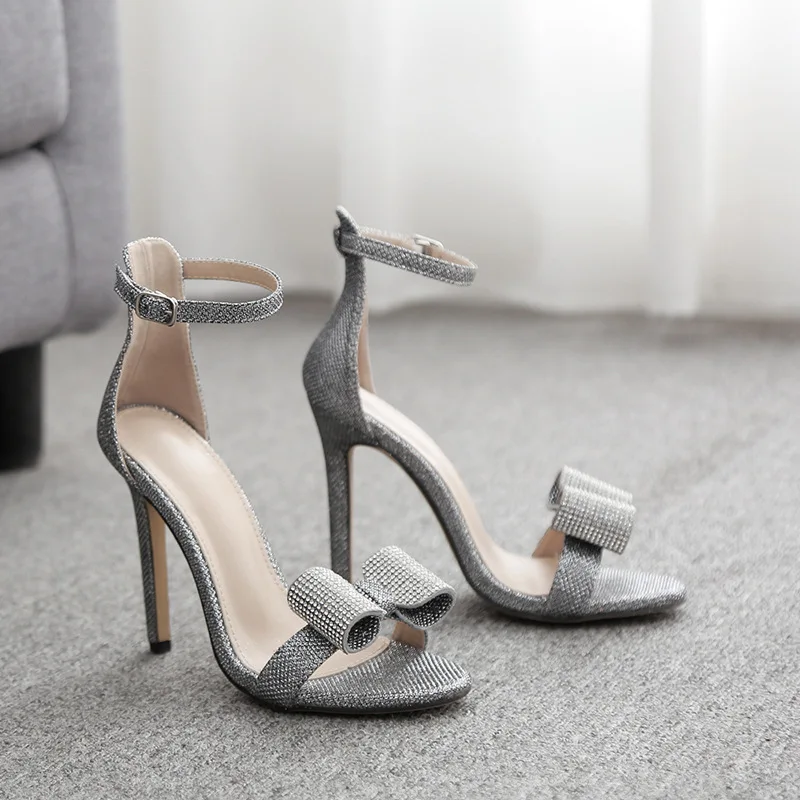 Fashion Summer Women Sandals Casual PU Buckle Strap Thin Heels 11.5CM High Heels Open Toed Women Shoes Sexy Pumps
