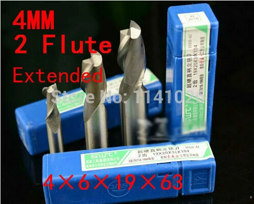 

5pcs / set 4mm two 2 Flute HSS & Extended Aluminium End Mill Cutter CNC Bit Milling Machinery tools Cutting tools.Lathe Tool