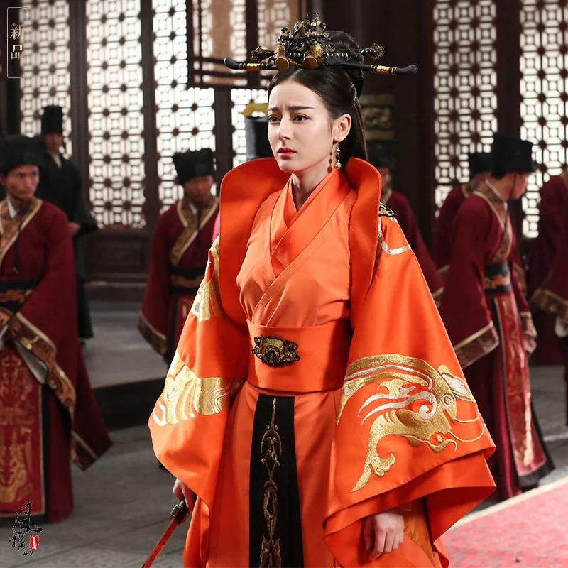 4 Designs ReBa GongSun Li Red Delicate Empress Hanfu of Qin Dynasty for TV Play The King's Woman Legend of Princess Li