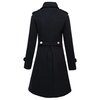 Men's Double-Breasted Wool Coat 6 Winter Mens Military Double Breasted Wool Blend Long Jackets For Man Female Cotton Padded Warm Long Coats Male Windbreakers 6