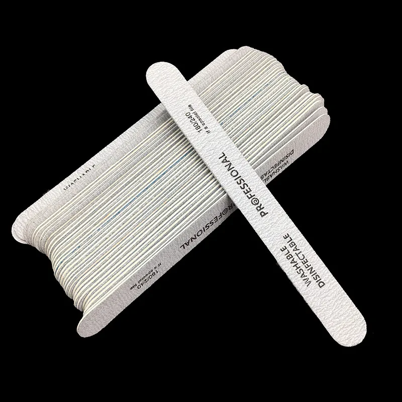 New 100 pcs/Lot High Quality Wood Nail Files 180/240 Disposable Cuticle Remover Callus Nail Art Styling Tools New Design Sanding