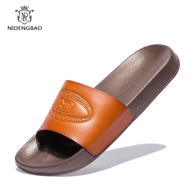 

NED Men Slippers Flat Bathroom Shoes Unisex Outdoor Casual Non-slip Slides Male Footwear Light Breathable Soft Flip Flops Men