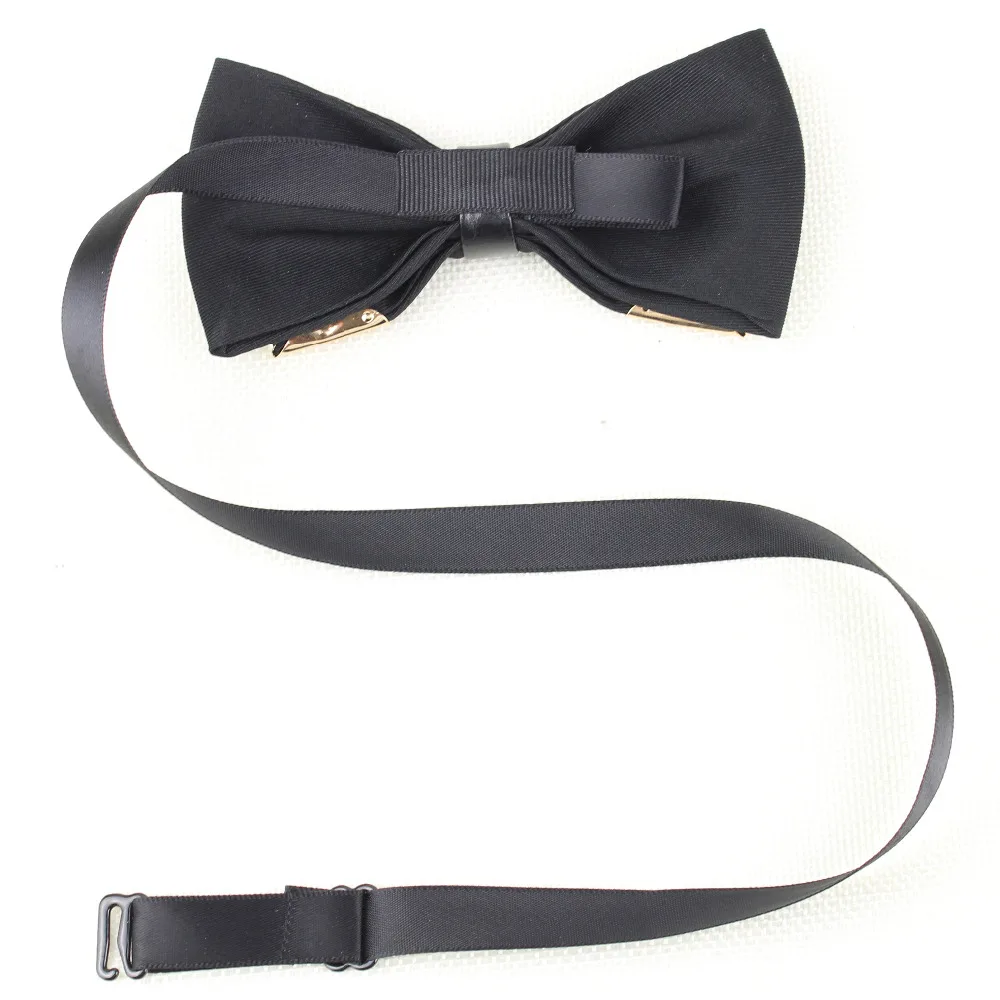 ربطات عنق معدنية على شكل رأس من البوتيك للعريس للرجال والنساء بطبقة مزدوجة على شكل فراشة ربطة عنق نبيلة كلاسيكية من Kingly Gravata Cravat #6