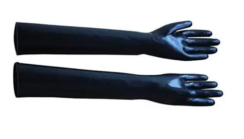 1.0mm Latex 3D Moudld Fetish Opera Long Gloves Rubber Moulded GLOVES