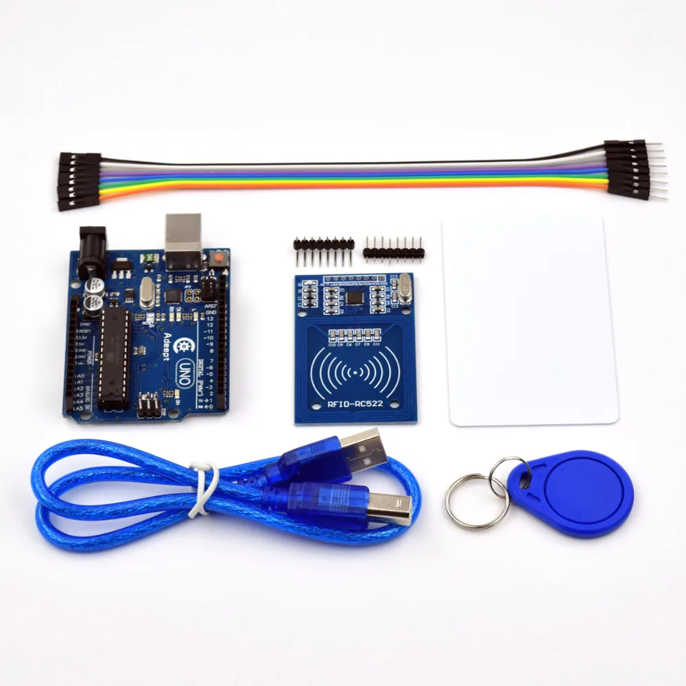 

Adeept New Arduino UNO R3 with RC522 RFID Reader Kit user manual for Arduino Freeshipping diy diykit