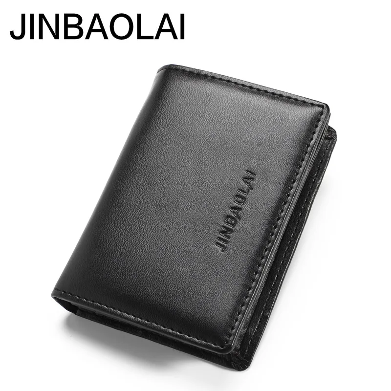 

Hot Sale Luxury Small Men's Credit Card Holder Business Style Leather Card Case Wallet For Man Mini Male Purse