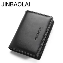 Hot Sale Luxury Small Men's Credit Card Holder Business Style Leather Card Case Wallet For Man Mini Male Purse