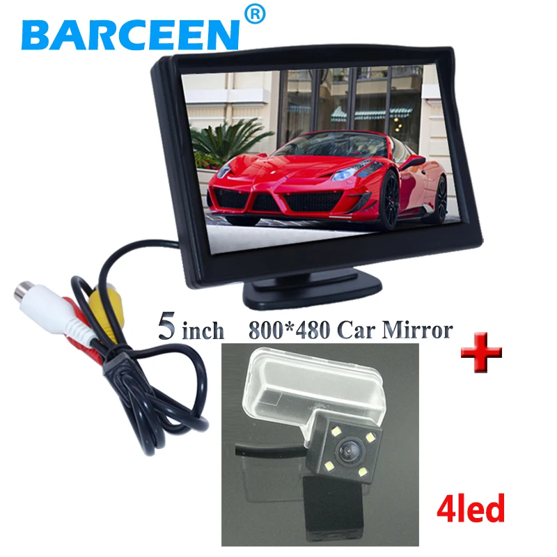 

5" lcd display screen car rear monitor +wire auto car reserve camera 4 led lamp suitable for CITROEN DS4 2012 /C4L 2013