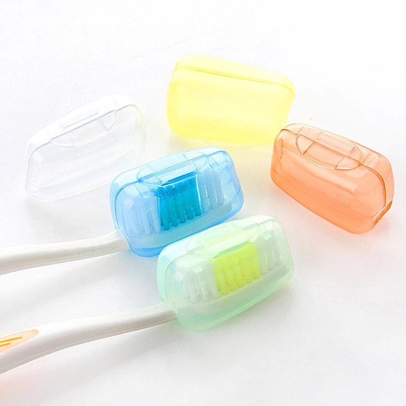 

Y&W&F 5 Pcs/Set Portable Travel Toothbrush Head Cover Storage 4*2*2.5cm Tooth Brush Holder Covers Toothbrush Protect Box TSLM1