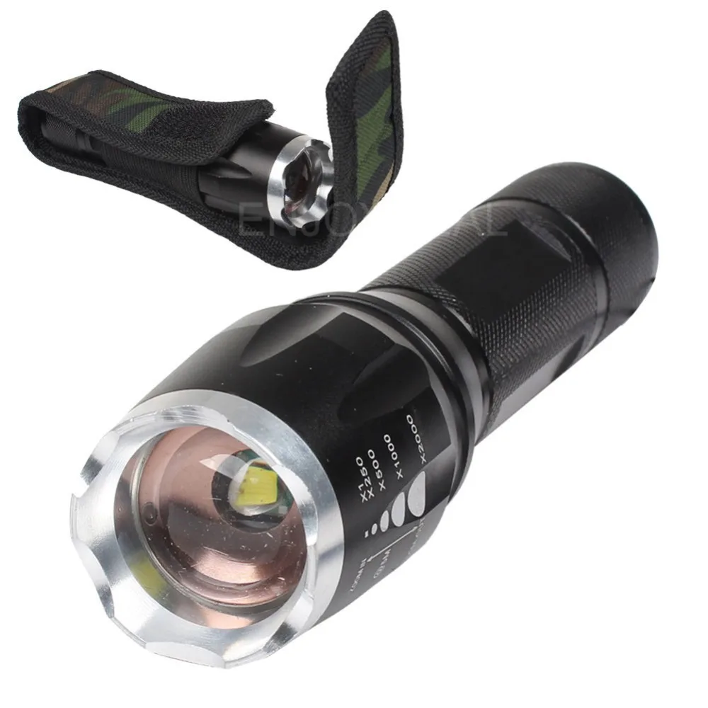 Hot Selling Zoomable Focus 3000 Lumen LED Flashlight Torch Lamp 5 Mode camping hiking emergency light