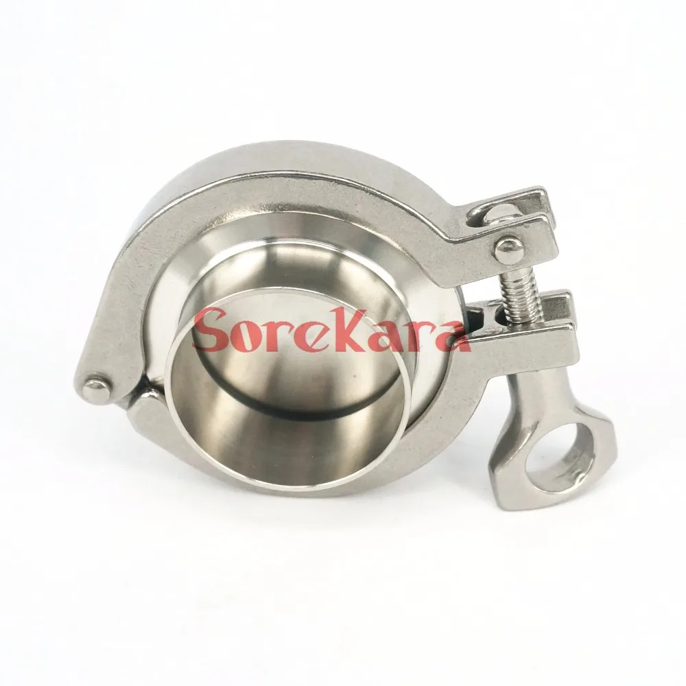 

A Set 32mm Sanitary Tri Clamp Weld Ferrule + Tri Clamp + Silicon Gasket + End Cap 304 Stainless steel