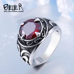 Beier 316L Stainless Steel Viking Pattern zircon Ring fashion scandinavian Amulet for men  the high quality jewelry LR270