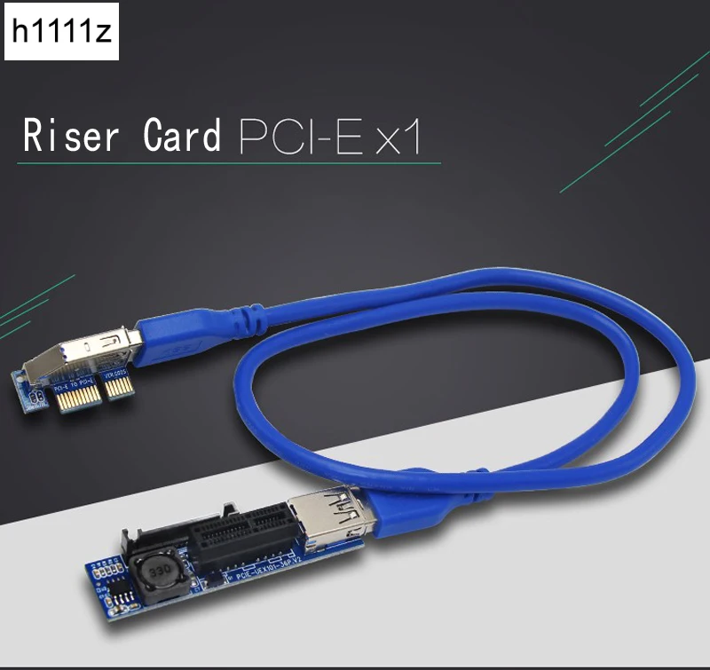 NEW PCI-E PCI E Express 1X to 1X Extender Adapter Riser Card USB 3.0 Cable SATA Power for Miner Mining Motherboard PCI-E X1 Slot