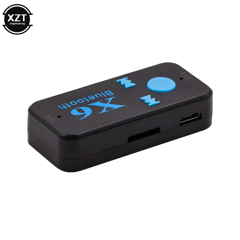 Draadloze Bluetooth 4.1 Adapter 3 In 1 Usb Bluetooth Ontvanger 3.5Mm Audio Jack Tf Kaartlezer Mic Call Ondersteuning voor Speaker X6