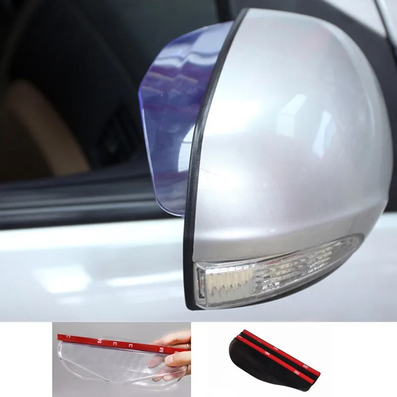 for fiat 500 panda Bravo Ottimo Car Rearview Mirror Rain Blades car back mirror eyebrow rain cover 2Pcs car styling