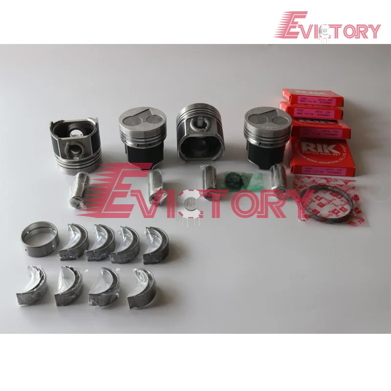 For Kubota Oversize V2203 V2203M piston +0.50 and piston ring +0.50 crankshaft & con rod bearing cylinder head gasket