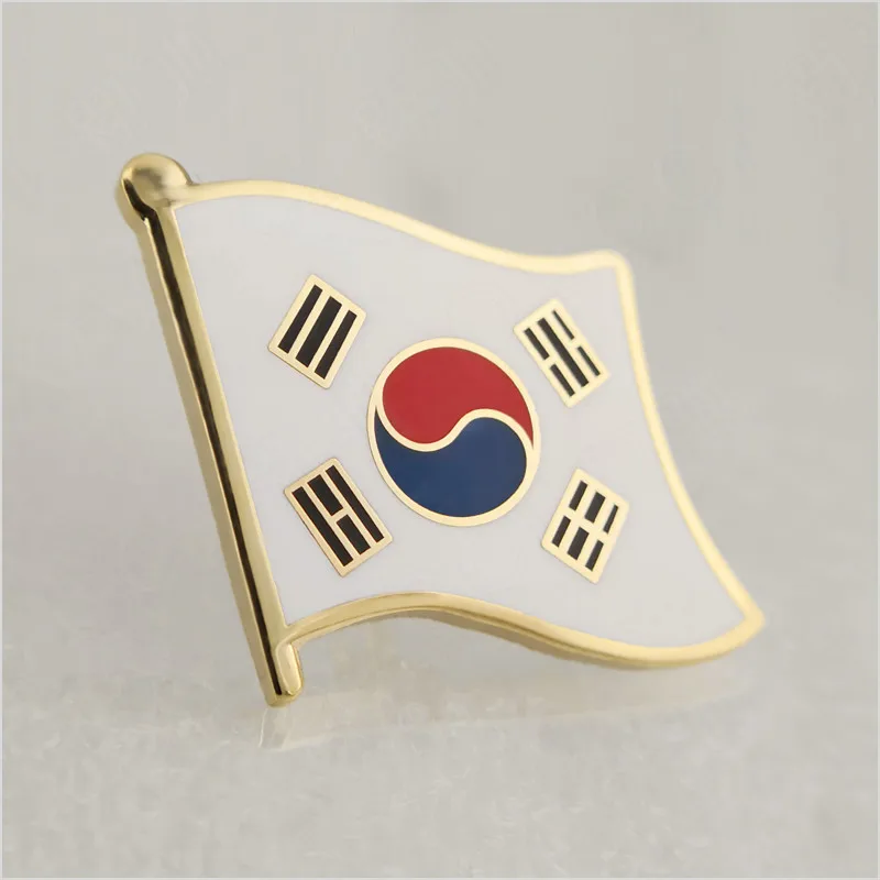 Soft Enamel South Korea Flag Lapel Pins