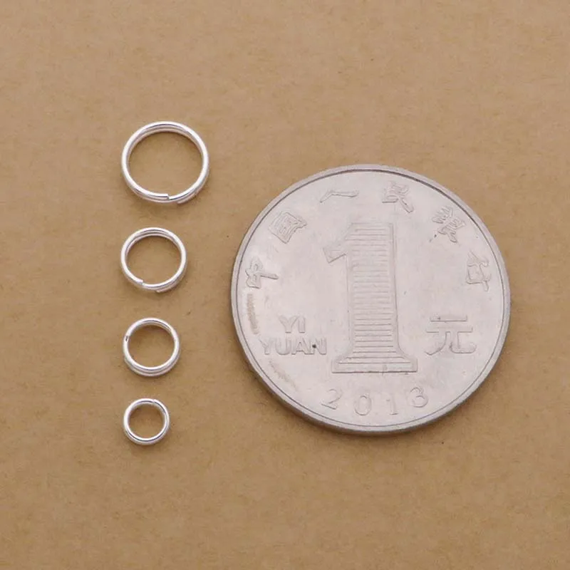 Genuine Real Pure Solid 925 Sterling Silver Double Open Jump Rings