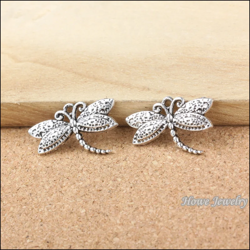 

75 pcs Vintage Charms Dragonfly Pendant Antique silver Fit Bracelets Necklace DIY Metal Jewelry Making 20132