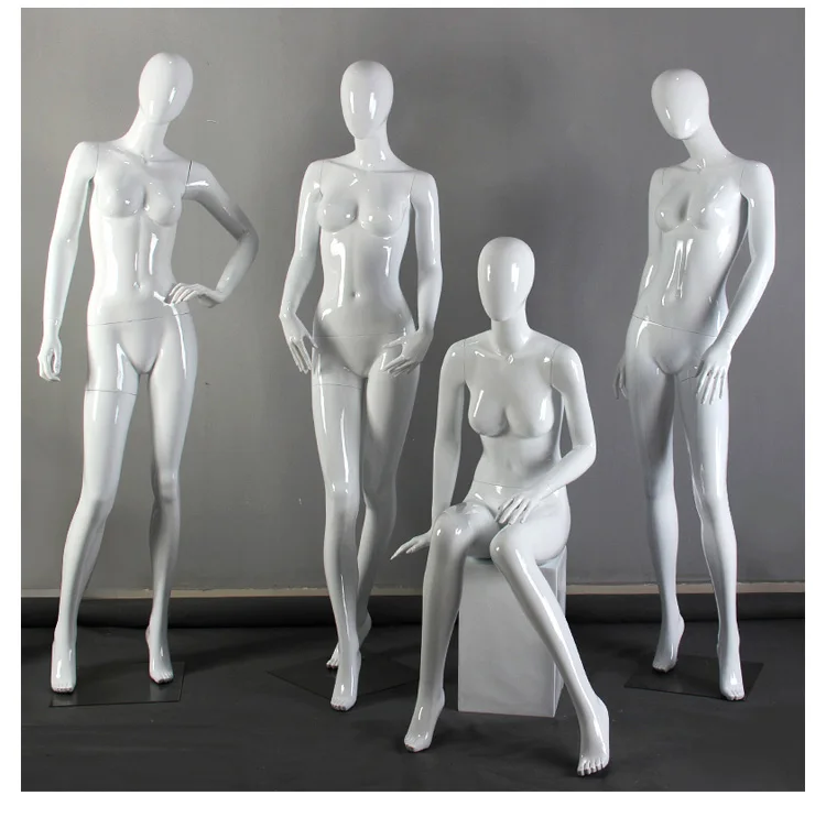 Best Quality Black&White Fiberglass Female Mannequin Full Body Model Made In China