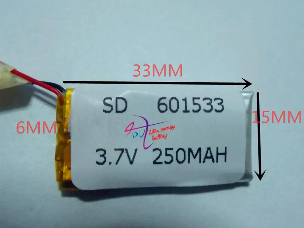 MP3 MP4 tablet battery 3.7V lithium battery 061530 601533 250MAH MP4 MP5 Voice Recorder small toys GPS 37V