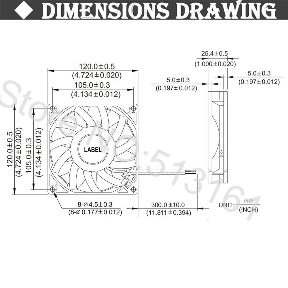 Gdstime Lớn Luồng Không Khí 12 Cm 120 Mm 120 Mm X 120 Mm X 25 Mm 12V 0.35A Bóng chịu Lực Cao Áp Lực Gió Làm Mát Quạt