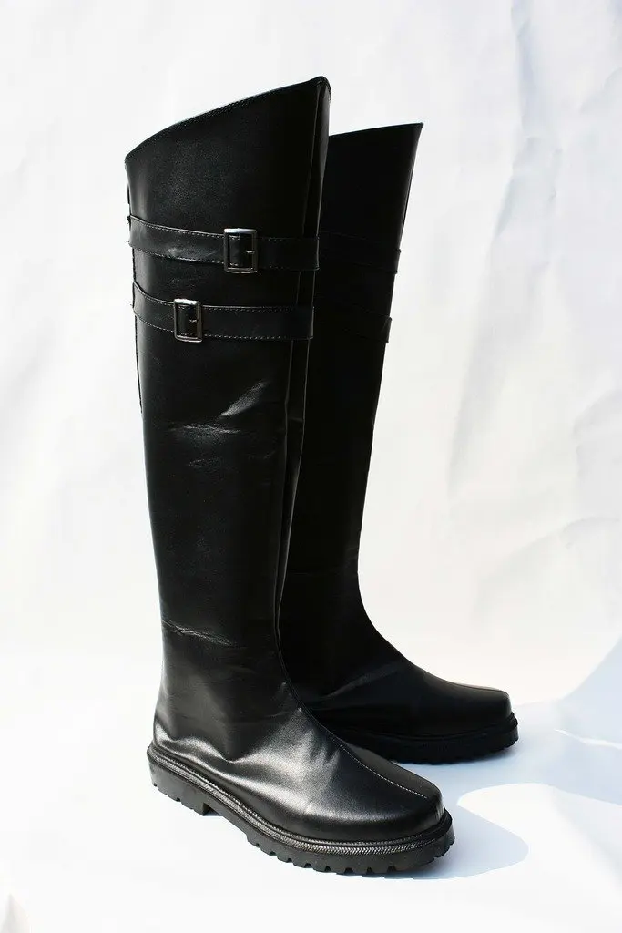 FF7 Genesis Rhapsodos Cosplay Final Fantasy VII Genesis Rhapsodos Cosplay Stiefel Schwarz Schuhe Nach Maß