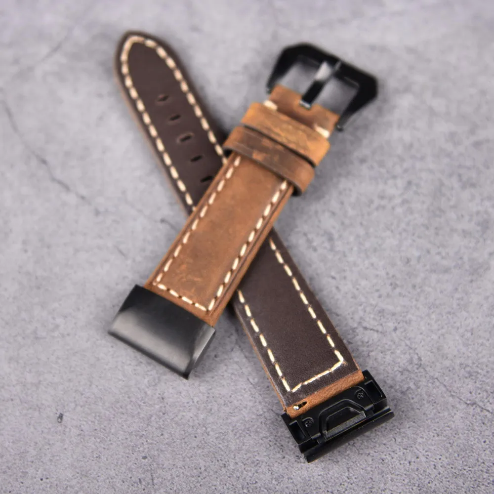 

Кожаный ремешок для наручных часов 22 мм для Garmin Fenix 5/ 5 Plus/Forerunner 935/touchs60/Quatix 5