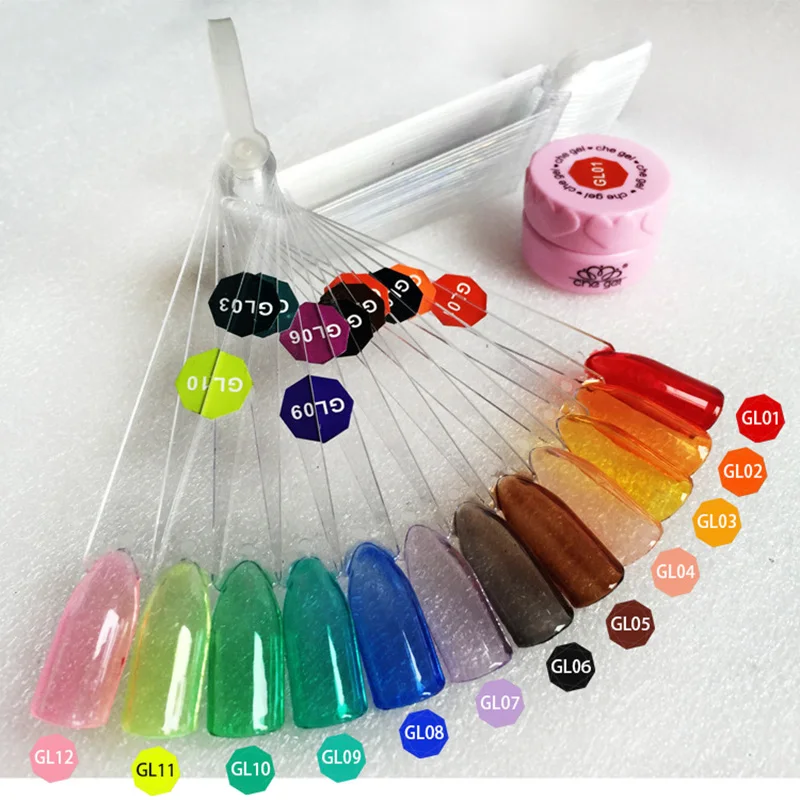 12 color Neon Color Jelly Nails Jellies Glass Candy Nails Summer Attribute Translucent UV Nail Gel Polish