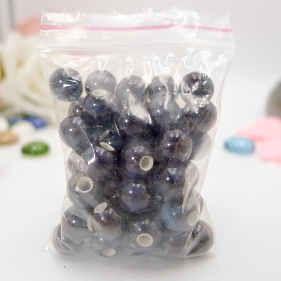 6-8mm100pcs Jingdezhen Ceramic Beads  Not Wooden  DIY  Porcelain Bead For Jewelry Making 8mm  Beads #A419A